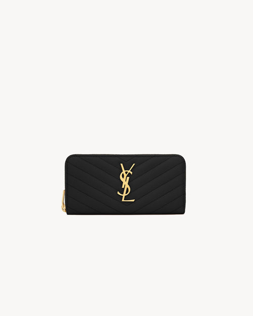YSL SAINT LAURENT Cassandre Matelasse محفظة طويلة بسحاب حولها | YSL SAINT LAURENT Cassandre Matelasse محفظة طويلة بسحاب (متعددة الألوان)