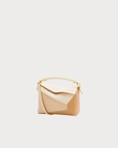 LOEWE Mini Puzzle Bag | LOEWE mini handbag (beige color matching)