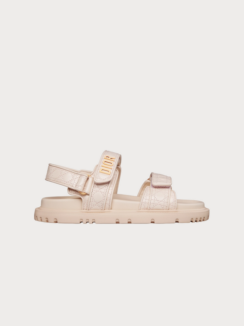 CHRISTIAN DIOR Dioract Sandal Quilted Cannage Calfskin(Pink)