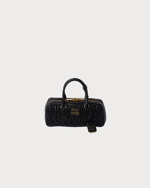 MIU MIU Matelasse Nappa Leather Bag | 繆繆 手袋 (Black)