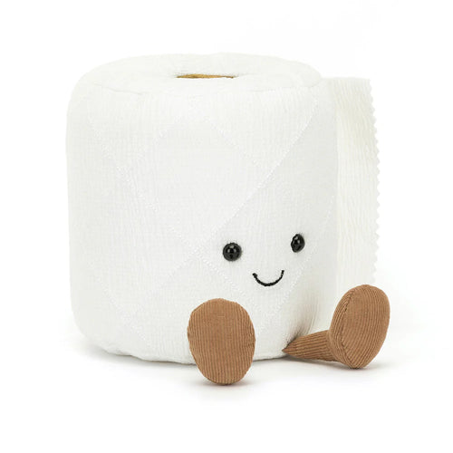 JELLYCAT Amuseables Toilet Roll | Toilet Paper Figure (White)