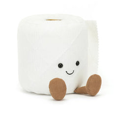 JELLYCAT Amuseables Toilet Roll | Toilet Paper Figure (White)