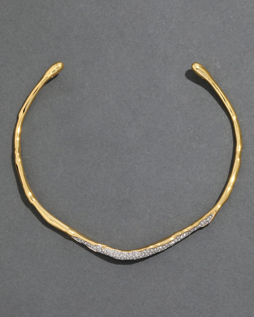 أليكسيس بيطار - طوق سولاناليس ذهبي رفيع من الكريستال | قلادة (متعددة الألوان)