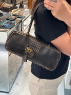 MIU MIU Beau Nappa Leather Bag | Miu Miu Handbag (Dark Brown)