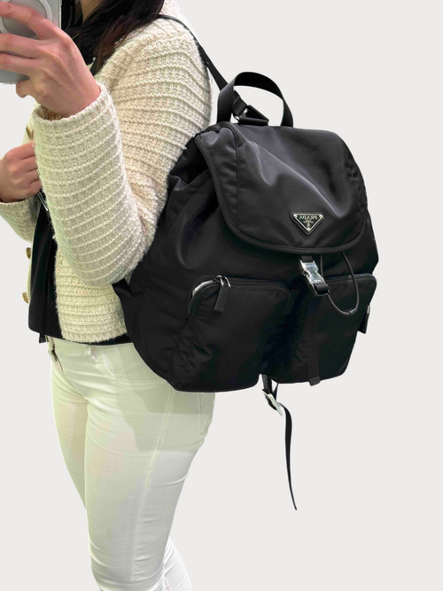 PRADA 1BZ005 Backpack Nylon(Medium/Black)