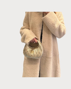 MIU MIU Wander Matelasse Nappa Leather Hobo Mini-Bag | 繆繆 迷你手袋 (Pyrite)