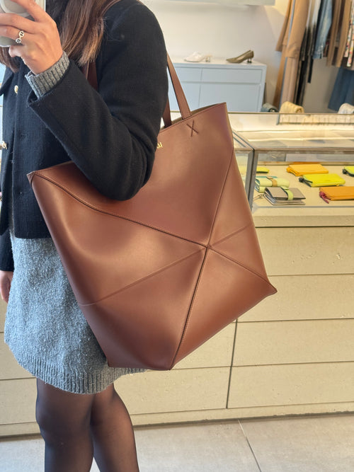 حقيبة LOEWE Puzzle Fold Tote XL Brownie | حقيبة Loewe (XL/Brownie)