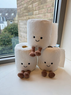 JELLYCAT Amuseables Toilet Roll | Toilet Paper Figure (White)