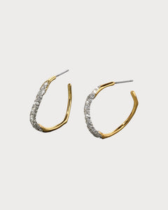 ALEXIS BITTAR Two Tone Pave Hoop Earring | 耳環 (多色)