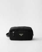 PRADA Men's Re-Nylon and Saffiano Leather Travel Pouch Black | 普拉達 男仕旅行收納袋 (黑色)