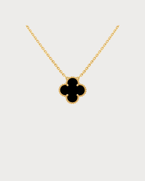 VAN CLEEF & ARPELS Vintage Alhambra Onyx Pendant | 梵克雅寶 縞瑪瑙吊墜 (黃金)