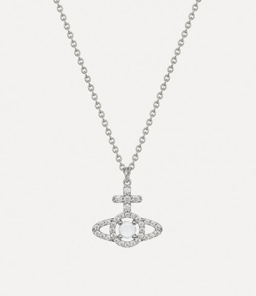 VIVIENNE WESTWOOD Olympia Cubic Zirconia Pendant Necklace | 西太后 頸鏈 (銀色)