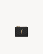 YSL SAINT LAURENT Cassandre Matelasse Bi-Fold Wallet In Grain Leather | 聖羅蘭 銀包 (黑色)