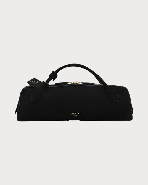 ALAIA Le Teckel Clutch In Suede Goatskin | 手袋 (黑色) - LondonKelly 英國名牌代購