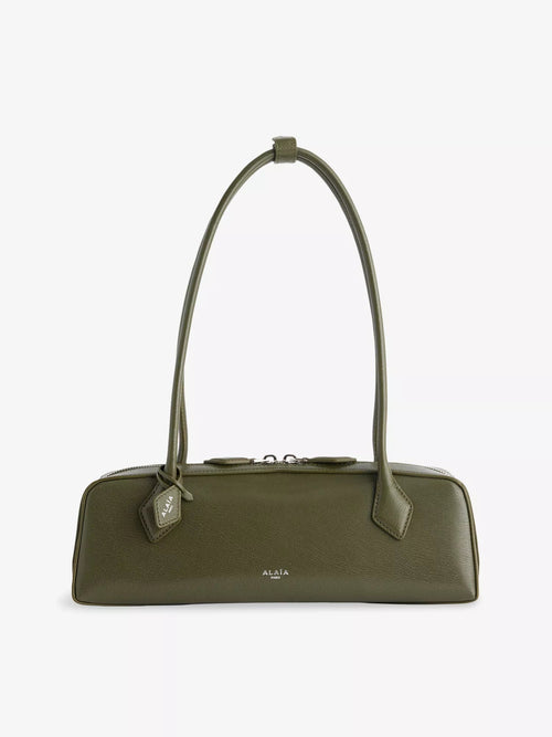 ALAIA Le Teckel Medium Leather Shoulder Bag Olive | 手袋(橄欖綠) - LondonKelly 英國名牌代購