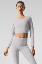 ALO YOGA Washed Crop Finesse Long Sleeve | 水洗短版長袖上衣 (多色) - LondonKelly 英國名牌代購