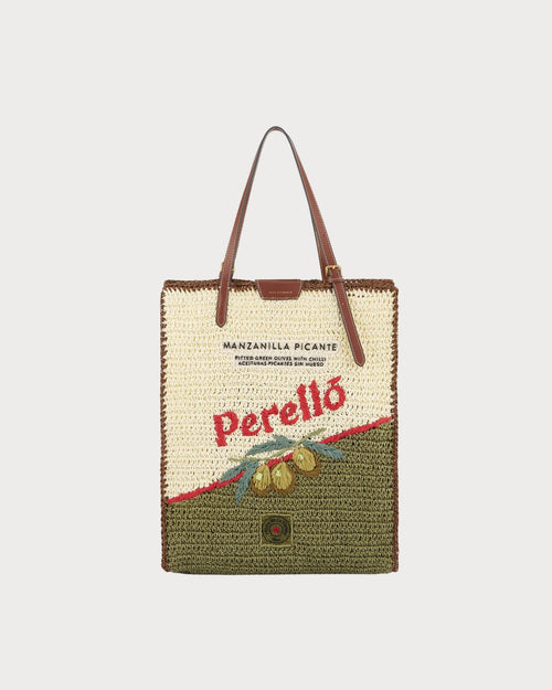 ANYA HINDMARCH Anya Brands Perello N/S Tote | 安雅·希德瑪芝 Anya Brands Perello N/S 托特包(柑橘橙/粉筆白) - LondonKelly 英國名牌代購