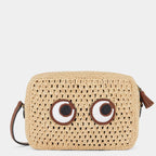 ANYA HINDMARCH Raffia Eyes Cross - body | 安雅·希德瑪芝 草編眼睛斜背包(天然色) - LondonKelly 英國名牌代購
