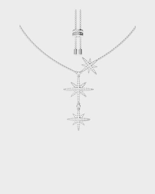 APM MONACO AC3350OX Triple Meteorites Adjustable Necklace | 三重可調式頸鏈 (銀色) - LondonKelly 英國名牌代購
