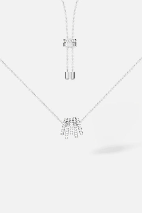APM MONACO AC4693OX Hoop Silver Adjustable Necklace | 銀色圓圈可調式項鍊 (多色) - LondonKelly 英國名牌代購