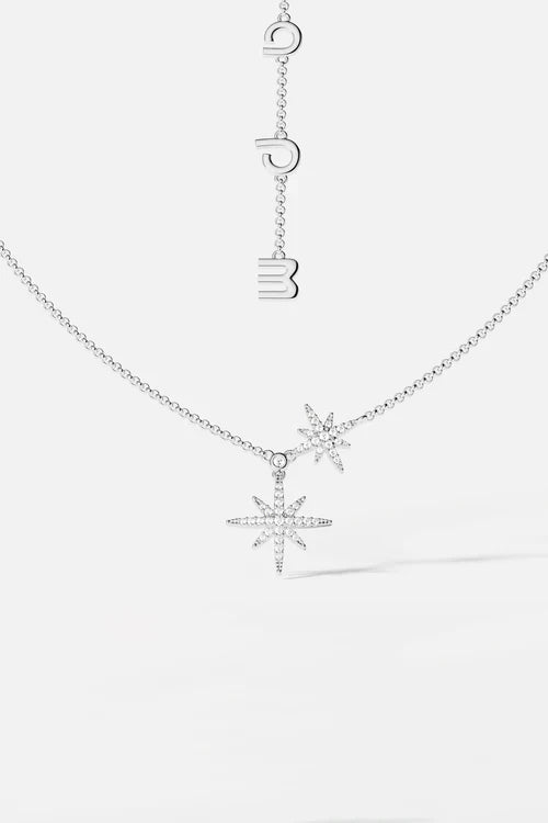 APM MONACO AC6424OX Double Meteorites Adjustable Necklace | 雙重可調式項鍊 (銀色) - LondonKelly 英國名牌代購