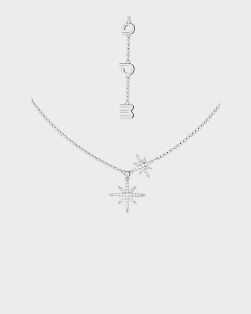 APM MONACO AC6424OX Double Meteorites Adjustable Necklace | 雙重可調式項鍊 (銀色) - LondonKelly 英國名牌代購