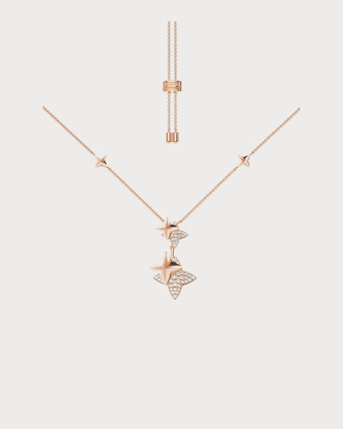 APM MONACO AC7666OX Double Meteorites Silver Adjustable Necklace | 雙重可調式頸鏈 (多色) - LondonKelly 英國名牌代購