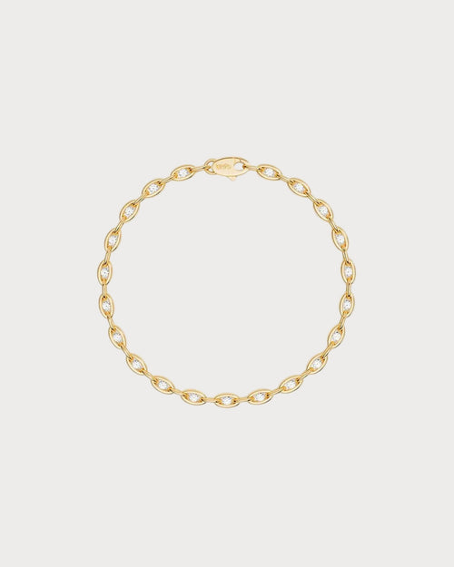 APM MONACO YB5221OX Pave Chain Adjustable Bracelet | 鑲石鍊條可調手鏈 (金色) - LondonKelly 英國名牌代購