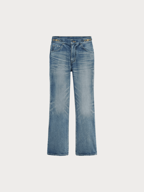 CELINE Dylan Flared Jean with Signature Cotton Denim(Blue) - LONDONKELLY 英國名牌代購