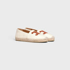 CELINE Flat Espadrille with Triomphe Patch Signature | 賽琳 草鞋 (白色) - LondonKelly 英國名牌代購