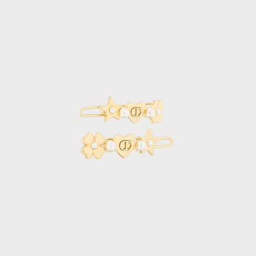 CHRISTIAN DIOR Lucky Dior Set of Barrettes(Gold) - LONDONKELLY 英國名牌代購