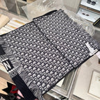 CHRISTIAN DIOR Oblique University Reversible Scarf | 迪奧 頸巾 (藍色) - LondonKelly 英國名牌代購