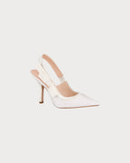 CHRISTIAN DIOR Women's J'Adior Slingback Pump | 迪奧 高跟鞋 (白色) - LondonKelly 英國名牌代購