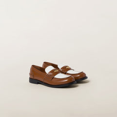 حذاء لوفر جلدي من ميو ميو | حذاء لوفر ميو ميو (متعدد الألوان)