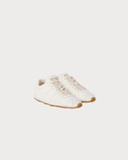 MIU MIU Plume Nappa Leather Sneakers(White)