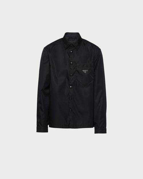 PRADA Men's Re-Nylon Shirt Black | 普拉達 男仕恤衫 (黑色)