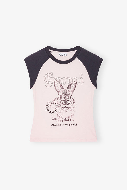 GANNI Pink Basic Jersey Bunny T-shirt | 短袖兔仔上衣 (粉紅色) - LondonKelly 英國名牌代購