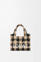 LOEWE Mini Loewe Font Tote in Raffia | 羅意威 迷你草編袋 (黑啡色) - LondonKelly 英國名牌代購