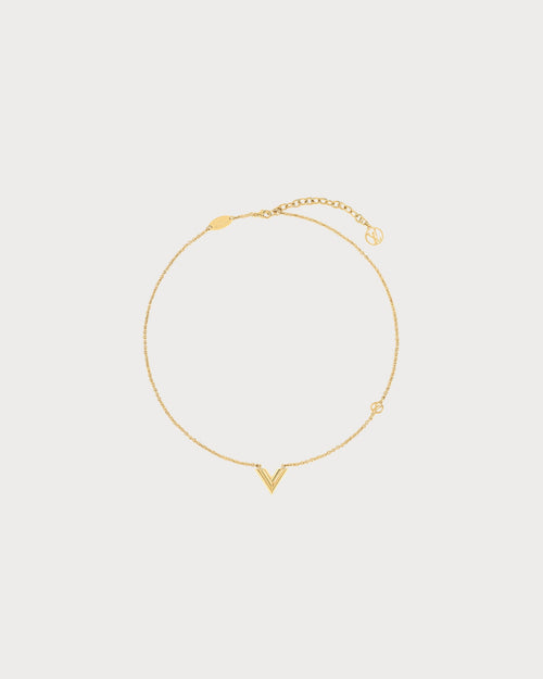 LOUIS VUITTON M00857 Essential V Necklace | 路易威登 頸鏈 (金色)