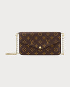 LOUIS VUITTON M81896 Felicie Pochette | 路易威登 銀包配鏈帶 (啡色老花) - LONDONKELLY 英國名牌代購