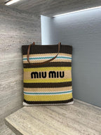 MIU MIU Raffia - Effect Woven Tote Bag | 繆繆 草編袋 (多色) - LondonKelly 英國名牌代購