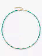 MONICA VINADER Delphi Gemstone 18ct Yellow Gold Vermeil And Green Onyx Beaded Necklace | 頸鏈 (綠色) - LondonKelly 英國名牌代購