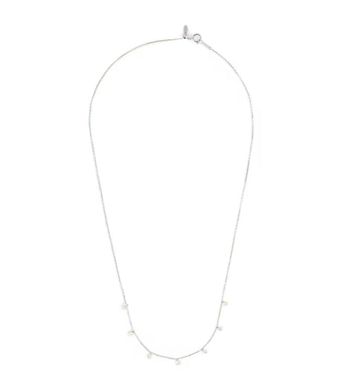 PERSEE White Gold and Diamond 7 - Stone Danae Necklace | 白金鑽石七顆石頸鏈 (白金款) - LondonKelly 英國名牌代購