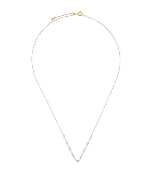 PERSEE Yellow Gold and Diamond 9 - Stone Danae Necklace | 黃金鑽石9顆石達娜伊項鍊 (黃金) - LondonKelly 英國名牌代購