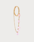 PERSEE Yellow Gold, Diamond and Sapphire Danae Single Earring | 黃金鑽石藍寶石達娜伊單耳環 (粉色) - LondonKelly 英國名牌代購