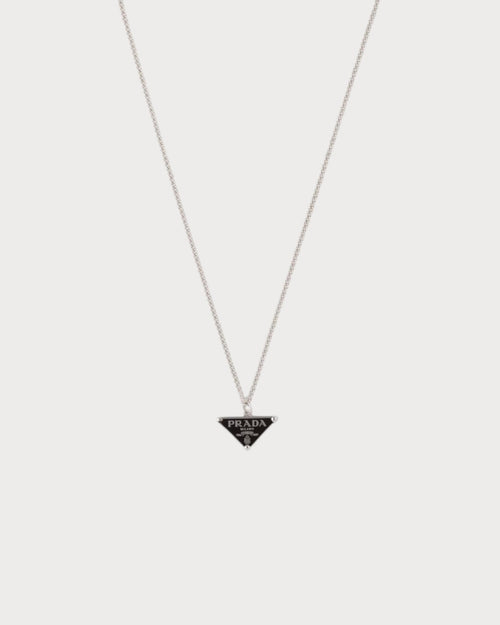 PRADA 1JCA43 Prada Symbole Necklace | 普拉達 頸鏈 (銀色) - LONDONKELLY 英國名牌代購
