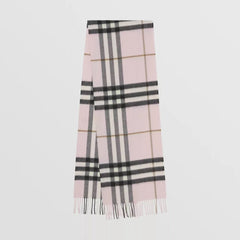 BURBERRY Classic Check Cashmere Scarf | 博柏利 經典頸巾 (Pink)