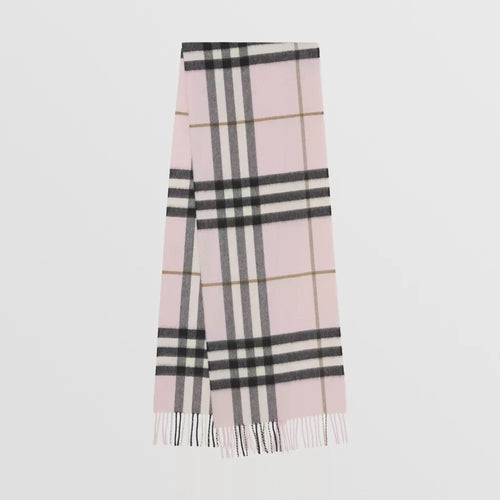 BURBERRY Classic Check Cashmere Scarf | 博柏利 經典頸巾 (Pink)