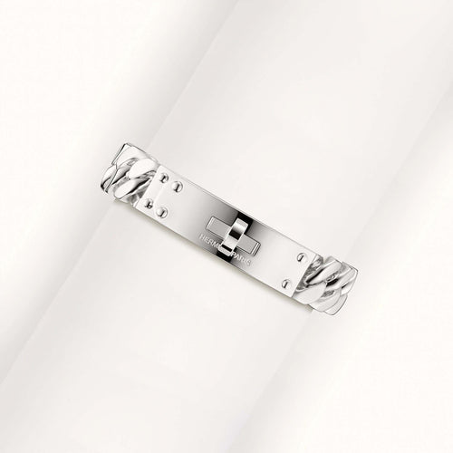 HERMES Kelly Gourmette Bracelet Large Model | 愛馬仕 手鏈 (銀色)