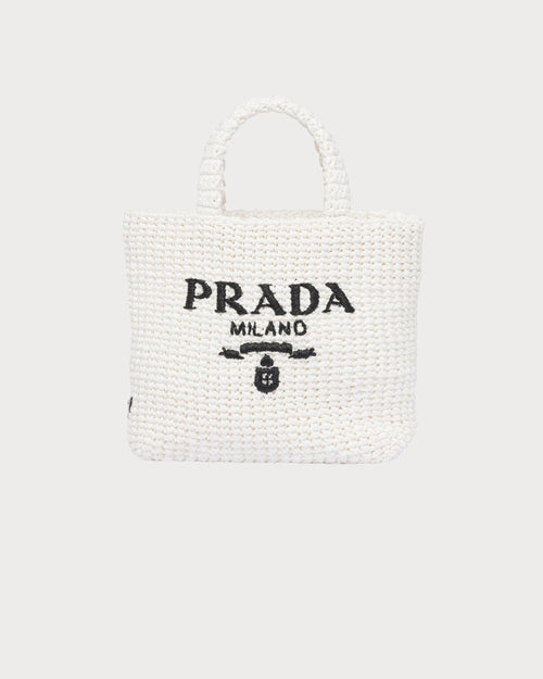 PRADA Small Raffia Tote Bag | 普拉達 草編袋 (White)